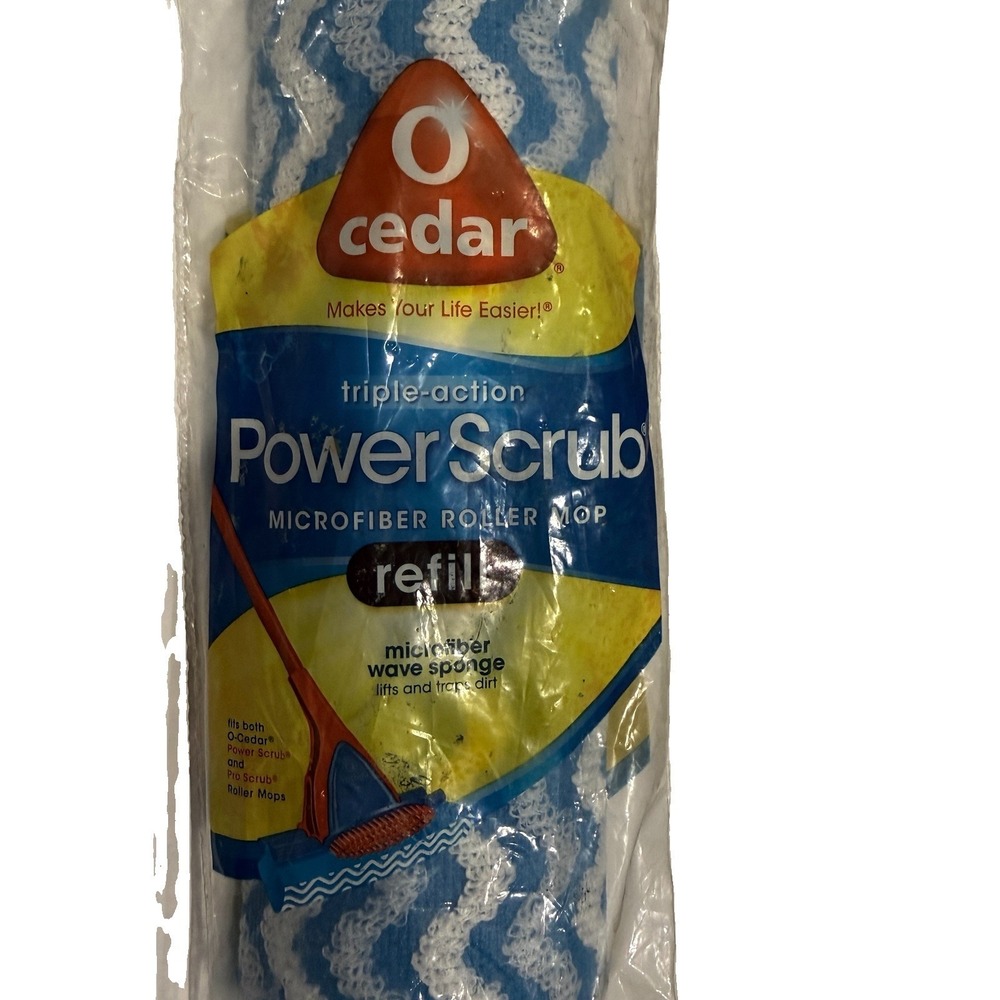 O-Cedar Triple-Action Power Scrub Microfiber Roller Mop Refill Fits Pro Scrub
